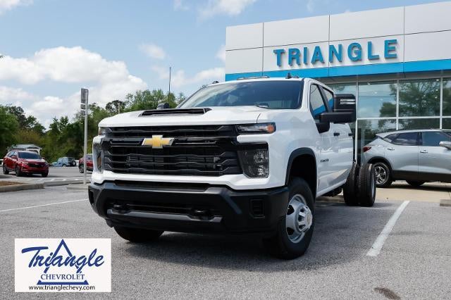 2026 Chevrolet Silverado 3500 HD Chassis Cab Work Truck in Summit White — front three-quarter view
